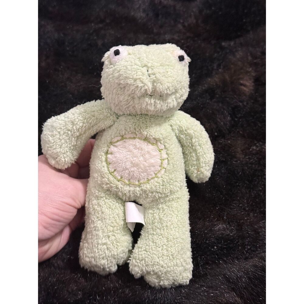 PBK Pottery Barn Kids Green FROG Plush Stuffed Animal Toy Soft
